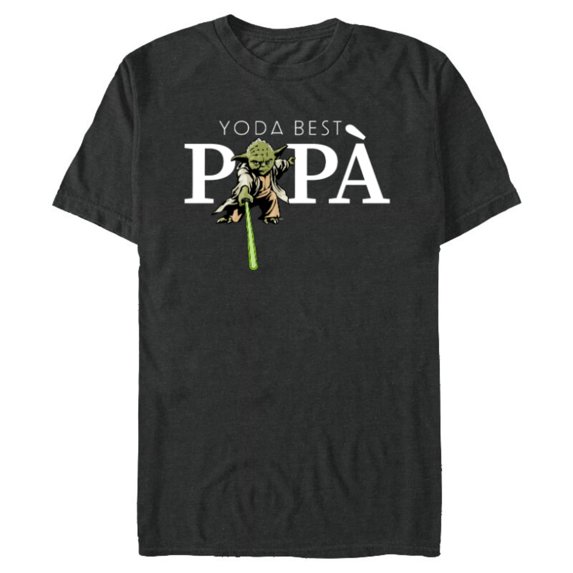 Star Wars Yoda Lightsaber Best Papà La Festa del Papà - Short Sleeve Blended T-Shirt for Adults - Customized-Dark Heather