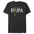 thumbnail image 1 of Star Wars Yoda Lightsaber Best Papa Birthday Father's Day - Short Sleeve Blended T-Shirt for Adults - Customized-Dark Heather, 1 of 5