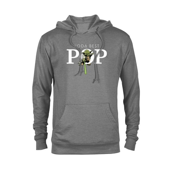 Star Wars Yoda Lightsaber Best Pop Birthday Father's Day - Pullover Hoodie for Adults - Customized-Athletic Heather