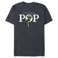 thumbnail image 1 of Star Wars Yoda Lightsaber Best Pop Birthday Father's Day - Short Sleeve Blended T-Shirt for Adults - Customized-Navy Heather, 1 of 5