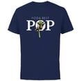 thumbnail image 1 of Star Wars Yoda Lightsaber Best Pop Birthday Father's Day - Short Sleeve Cotton T-Shirt for Adults - Customized-Navy, 1 of 5