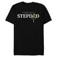 thumbnail image 1 of Star Wars Yoda Lightsaber Best Stepdad Birthday Father's Day - Short Sleeve Blended T-Shirt for Adults - Customized-Black, 1 of 5