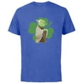 thumbnail image 1 of Star Wars Yoda Lucky Shamrock St. Patrick’s Day - Short Sleeve Cotton T-Shirt for Adults - Customized-Royal Heather, 1 of 5