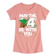 thumbnail image 1 of Star Wars - Yoda May The 4Th - Toddler And Youth Girls Fitted Short Sleeve Tee, 1 of 5