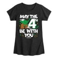thumbnail image 1 of Star Wars - Yoda May The 4Th - Toddler And Youth Girls Fitted Short Sleeve Tee, 1 of 5