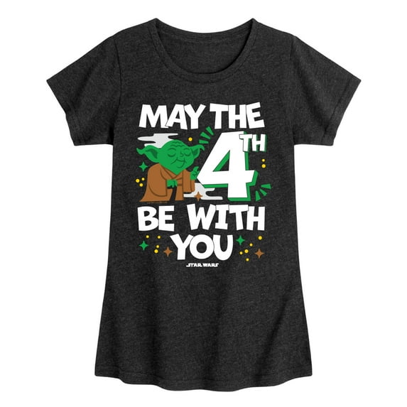 Star Wars - Yoda May The 4Th - Toddler And Youth Girls Fitted Short Sleeve Tee