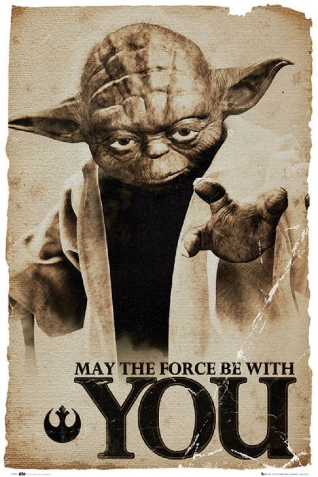 Star Wars Yoda May the Force Be With You Poster by (24 x 36)
