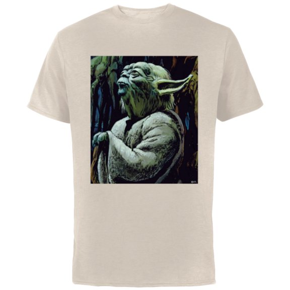 Star Wars Yoda Meditation on Dagobah Ralph McQuarrie - Short Sleeve Cotton T-Shirt for Adults - Customized-Natural
