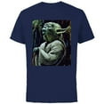 thumbnail image 1 of Star Wars Yoda Meditation on Dagobah Ralph McQuarrie - Short Sleeve Cotton T-Shirt for Adults - Customized-Navy, 1 of 5