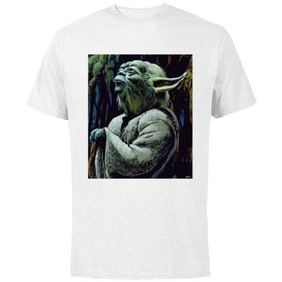 Star Wars Yoda Meditation on Dagobah Ralph McQuarrie - Short Sleeve Cotton T-Shirt for Adults - Customized-White