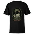 thumbnail image 1 of Star Wars Yoda “My Birthday It Is, Party I Must” Distressed - Short Sleeve T-Shirt for Kids - Customized-Black, 1 of 5