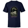 thumbnail image 1 of Star Wars Yoda “My Birthday It Is, Party I Must” Distressed - Short Sleeve T-Shirt for Kids - Customized-Navy, 1 of 5
