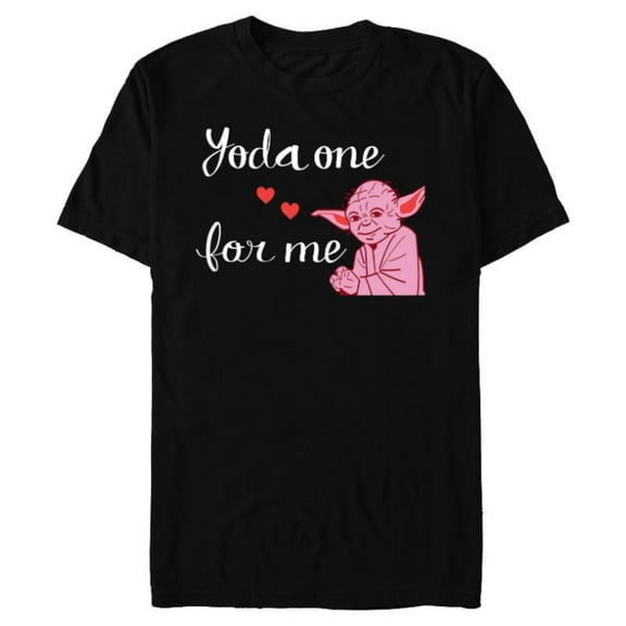 Star Wars Yoda One for Me Love Sweet Heart Valentine’s Day - Short Sleeve Blended T-Shirt for Adults - Customized-Black