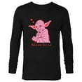 thumbnail image 1 of Star Wars Yoda One for Me Valentine’s Day Love Sweet Heart - Long Sleeve T-Shirt for Men - Customized-Black, 1 of 5