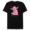 thumbnail image 1 of Star Wars Yoda One for Me Valentine’s Day Love Sweet Heart - Short Sleeve Blended T-Shirt for Adults - Customized-Black, 1 of 5