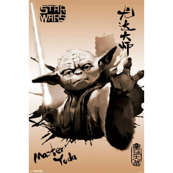 Star Wars - Yoda Painting Laminated Poster Print (24 x 36)