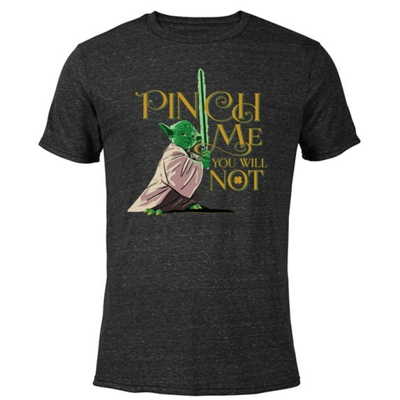 Star Wars Yoda Pinch Me You Will Not - Short Sleeve Blended T-Shirt for Adults - Customized-Black