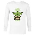thumbnail image 1 of Star Wars Yoda Quote A Jedi’s Strength Flows from the Force - Long Sleeve T-Shirt for Men - Customized-White, 1 of 5