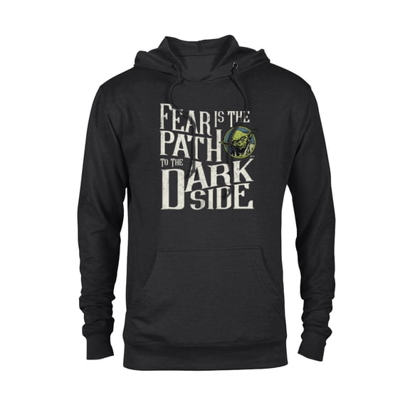 Star Wars Yoda Quote Fear is the Path to the Dark Side - Pullover Hoodie for Adults - Customized-Black