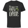 thumbnail image 1 of Star Wars Yoda Quote Fear is the Path to the Dark Side - Short Sleeve Cotton T-Shirt for Adults - Customized-Black, 1 of 5