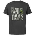 thumbnail image 1 of Star Wars Yoda Quote Fear is the Path to the Dark Side - Short Sleeve Cotton T-Shirt for Adults - Customized-Charcoal, 1 of 5