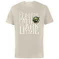 thumbnail image 1 of Star Wars Yoda Quote Fear is the Path to the Dark Side - Short Sleeve Cotton T-Shirt for Adults - Customized-Natural, 1 of 5