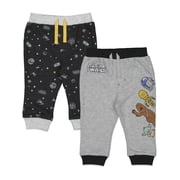 Star Wars Yoda R2-D2 Chewbacca Newborn Baby Boys 2 Pack Jogger Pants Newborn to Infant