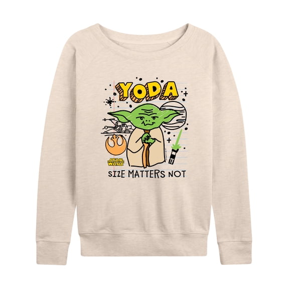 Star Wars - Yoda Scribble - Women's French Terry Pullover Sweatshirt