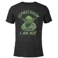 thumbnail image 1 of Star Wars Yoda St. Patrick's Day Leprechaun I Am Not - Short Sleeve Blended T-Shirt for Adults - Customized-Black, 1 of 5