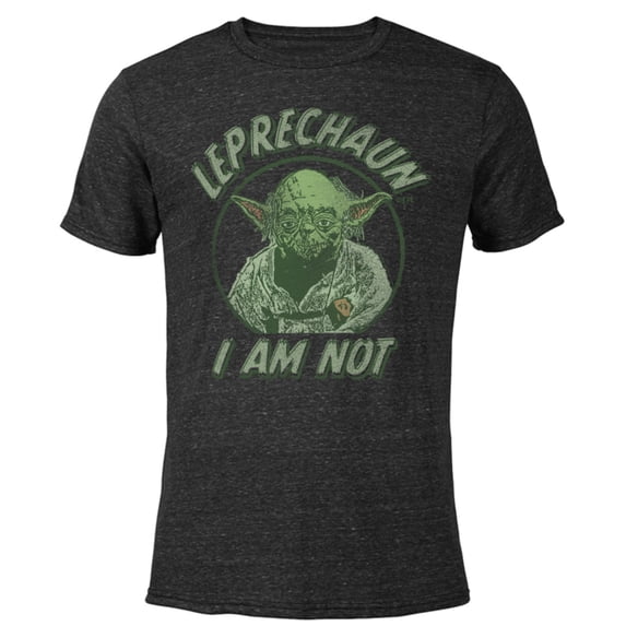 Star Wars Yoda St. Patrick's Day Leprechaun I Am Not - Short Sleeve Blended T-Shirt for Adults - Customized-Black