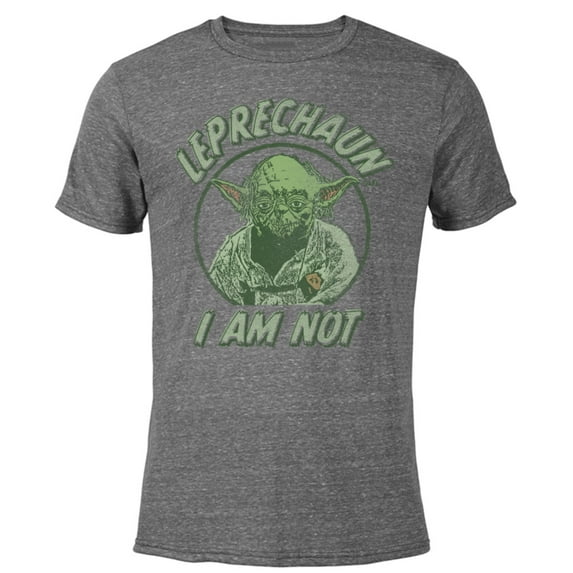Star Wars Yoda St. Patrick's Day Leprechaun I Am Not - Short Sleeve Blended T-Shirt for Adults - Customized-Dark Heather