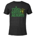 thumbnail image 1 of Star Wars Yoda Think Green Always St. Patrick’s Day - Short Sleeve Blended T-Shirt for Adults - Customized-Black, 1 of 5