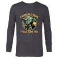 thumbnail image 1 of Star Wars Yoda Trick or Treat There is No Try - Long Sleeve T-Shirt for Men - Customized-Charcoal Heather, 1 of 5