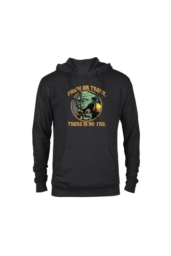 Yoda Trick or Treat There is No Try - Pullover Hoodie for Adults - Customized-Black