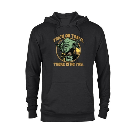Star Wars Yoda Trick or Treat There is No Try - Pullover Hoodie for Adults - Customized-Black