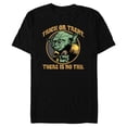 thumbnail image 1 of Star Wars Yoda Trick or Treat There is No Try - Short Sleeve Blended T-Shirt for Adults - Customized-Black Snow Heather, 1 of 5