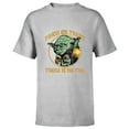 thumbnail image 1 of Star Wars Yoda Trick or Treat There is No Try - Short Sleeve T-Shirt for Kids - Customized-Athletic Heather, 1 of 5