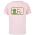 thumbnail image 1 of Star Wars Yoda Yoga Studio Logo Funny - Short Sleeve Cotton T-Shirt for Adults - Customized-Soft Pink, 1 of 5