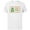 thumbnail image 1 of Star Wars Yoda Yoga Studio Logo Funny - Short Sleeve Cotton T-Shirt for Adults - Customized-White, 1 of 5