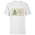 thumbnail image 1 of Star Wars Yoda Yoga Studio Logo Funny - Short Sleeve T-Shirt for Kids - Customized-White, 1 of 5