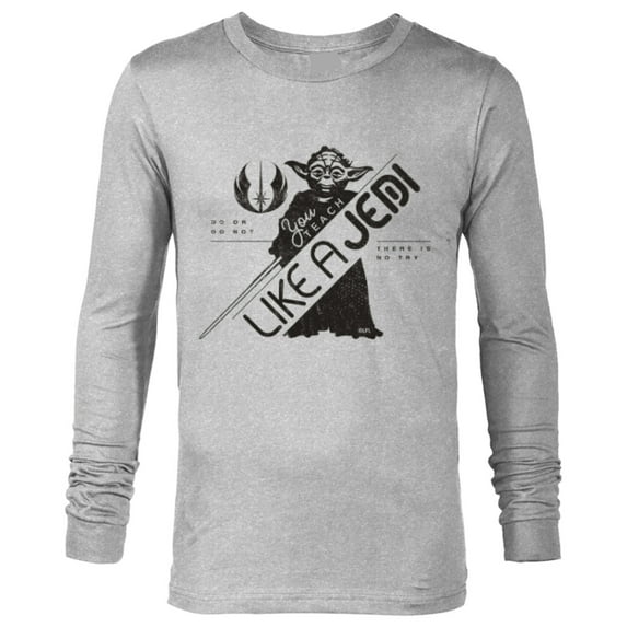 Star Wars Yoda You Teach Like a Jedi Teacher’s Day - Long Sleeve T-Shirt for Men - Customized-Athletic Heather