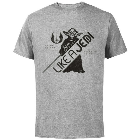 Star Wars Yoda You Teach Like a Jedi Teacher’s Day - Short Sleeve Cotton T-Shirt for Adults - Customized-Athletic Heather