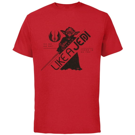 Star Wars Yoda You Teach Like a Jedi Teacher’s Day - Short Sleeve Cotton T-Shirt for Adults - Customized-Red