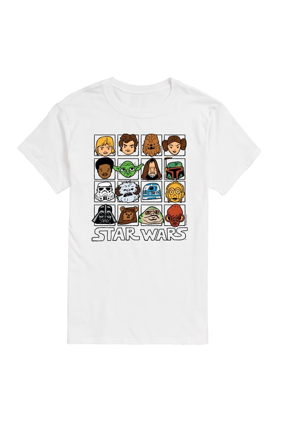- Yoda and Friends Face Grid - Men's Short Sleeve Tee