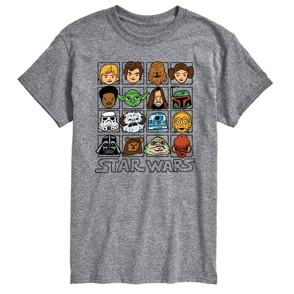 Star Wars - Yoda and Friends Face Grid - Men's Short Sleeve Tee
