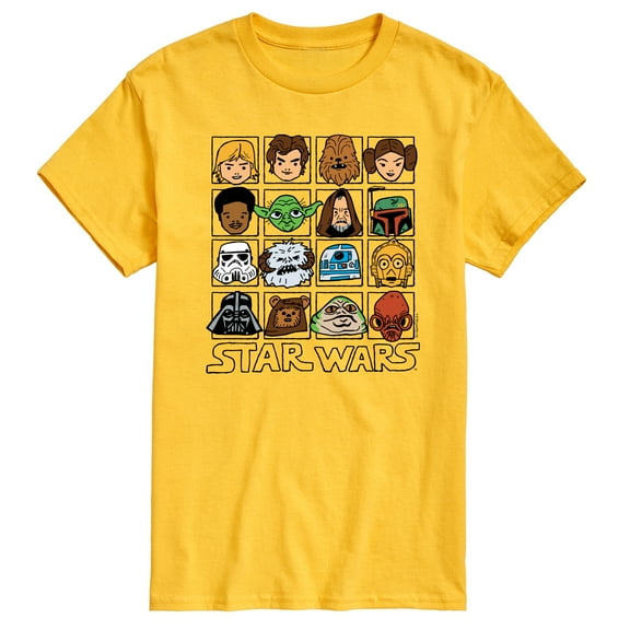 Star Wars - Yoda and Friends Face Grid - Men's Short Sleeve Tee