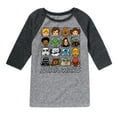 thumbnail image 1 of Star Wars - Yoda and Friends Face Grid - Toddler And Youth Raglan, 1 of 5