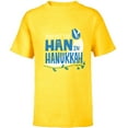 thumbnail image 1 of Star Wars You Put the Han in Hanukkah Millennium Falcon - Short Sleeve T-Shirt for Kids - Customized-Yellow, 1 of 5