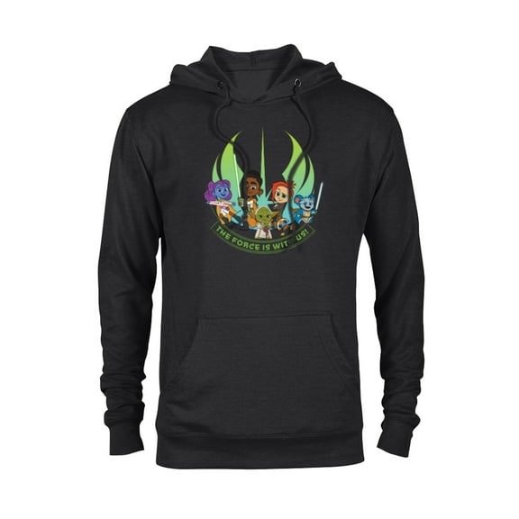 Star Wars Young Jedi Adventures Group The Force Is With Us! - Pullover Hoodie for Adults - Customized-Black