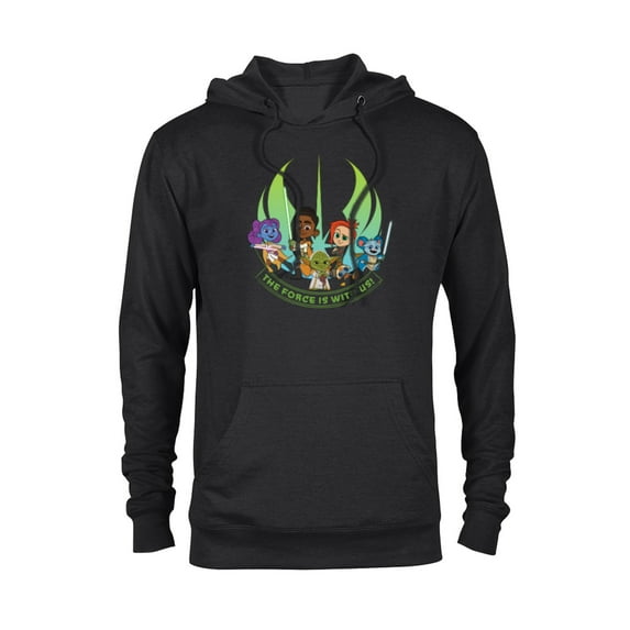 Star Wars Young Jedi Adventures Group The Force Is With Us! - Pullover Hoodie for Adults - Customized-Black